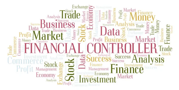 Financial Controller Word Cloud Wordcloud Made Text Only — Stock Photo, Image