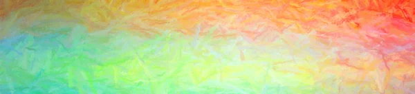 Illustration Vert Orange Pinceau Long Avc Fond Pastel Peinture Abstraite — Photo