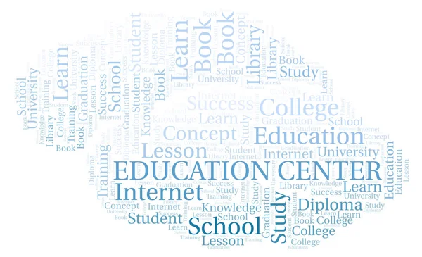 Education Center Word Cloud Wordcloud Gjorda Med Endast Text — Stockfoto