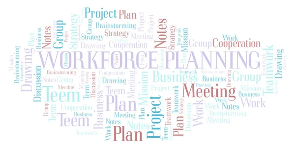 Workforce Planning Word Cloud Wordcloud Hecho Solo Con Texto — Foto de Stock