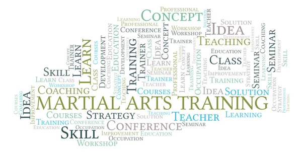 Martial Arts Training word cloud. Wordcloud made with text only.