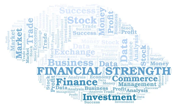 Fortaleza Financiera Word Cloud Wordcloud Hecho Solo Con Texto — Foto de Stock