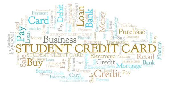 Student Credit Card word cloud. Wordcloud made with text only.