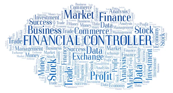 Financial Controller Word Cloud Wordcloud Fait Uniquement Avec Texte — Photo