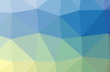 Soyut düşük poli mavi yatay arkaplan çizimi