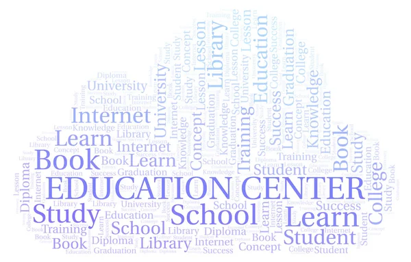 Centro Educação Nuvem Palavras Wordcloud Feita Apenas Com Texto — Fotografia de Stock
