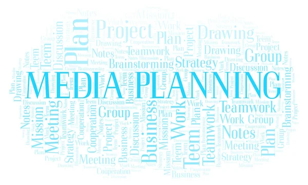 Media Planning word cloud, wordcloud made with text only.