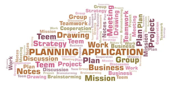 Planning Application word cloud, wordcloud made with text only.