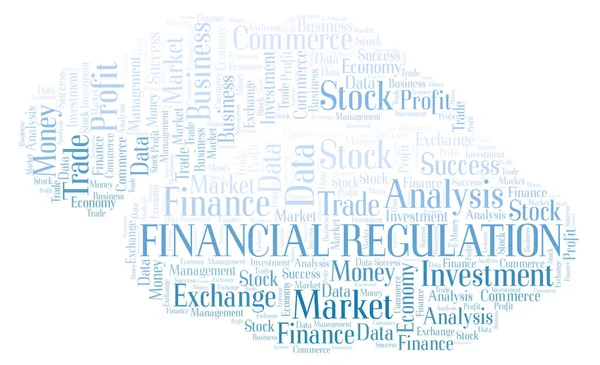 Finanzregulierung Wortwolke Wortwolke Nur Mit Text — Stockfoto