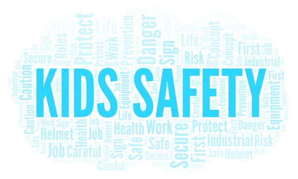 Kids Safety Word Cloud Word Cloud Made Text Only — Stock Photo, Image