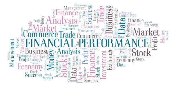 Financial Performance word cloud, wordcloud made with text only.