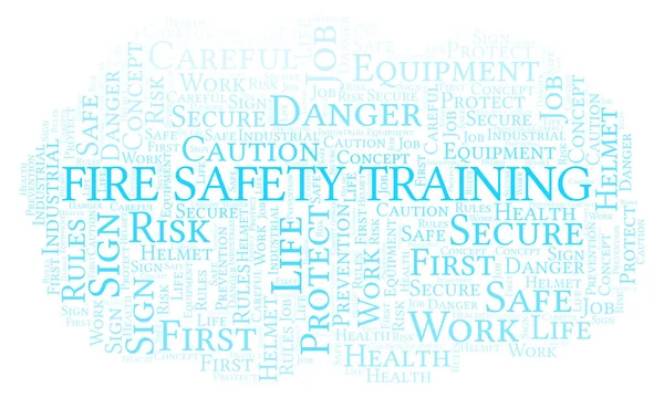 Fire Safety Training word cloud. Word cloud made with text only.