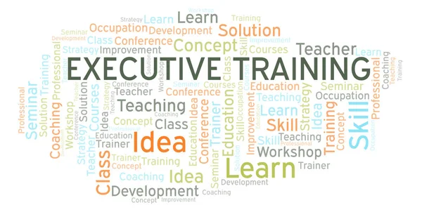 Executive Training Nuvem Palavras Wordcloud Feito Apenas Com Texto — Fotografia de Stock