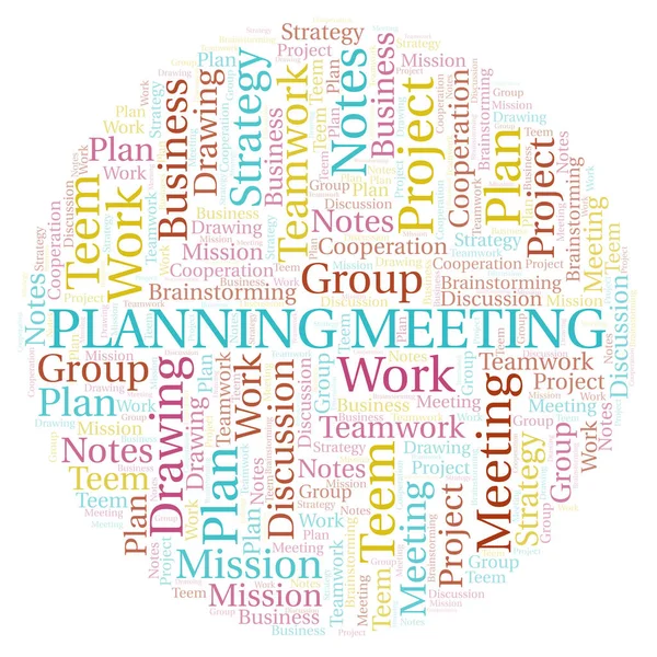 Planning Meeting word cloud, wordcloud made with text only.