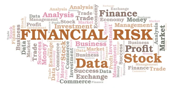 Financial Risk Word Cloud Wordcloud Made Text Only — Stock Photo, Image