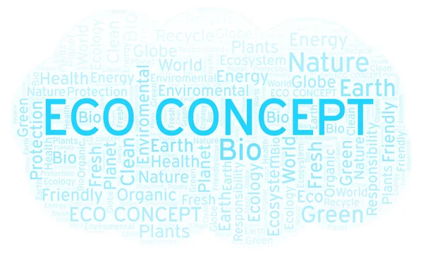 Eco Concetto Parola Nube Wordcloud Realizzato Solo Con Testo — Foto Stock