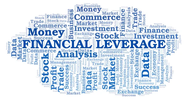 Financial Leverage Word Cloud Wordcloud Made Text Only — Stock Photo, Image