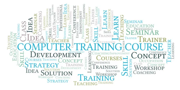 Computer Training Course Word Cloud Wordcloud Made Text Only — Stock Photo, Image