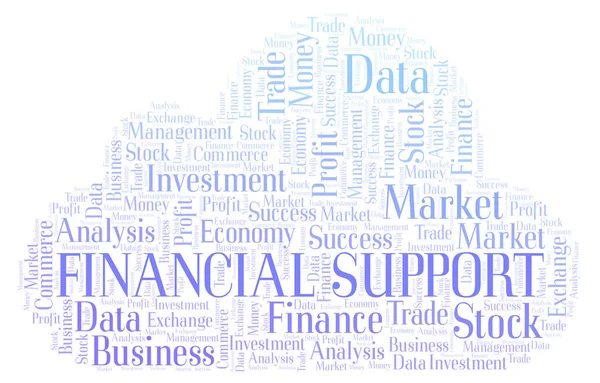 Financial Support word cloud, wordcloud made with text only.