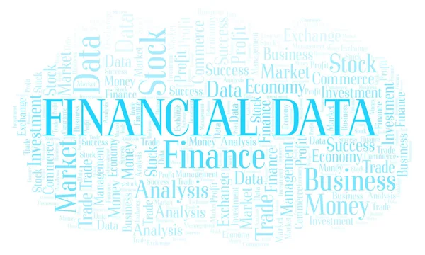 Financial Data Word Cloud Wordcloud Made Text Only — Stock Photo, Image