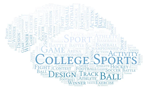 College Sports Nuage Mots Fait Avec Texte Seulement — Photo