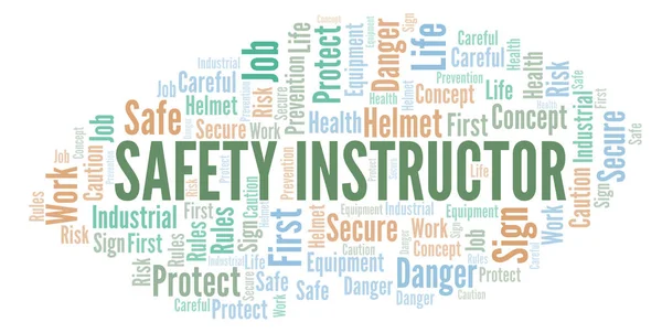 Safety Instructor word cloud. Word cloud made with text only.