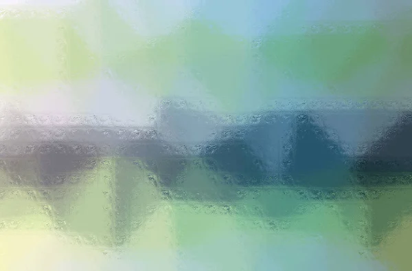 Иллюстрация Зеленого Синего Стекла Блоков Горизонтального Фона Сгенерированных Цифровым Способом — стоковое фото
