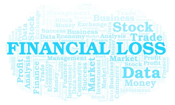 Perdita Finanziaria Word Cloud Wordcloud Fatta Solo Con Testo — Foto Stock