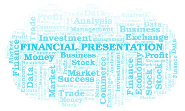 Présentation Financière Nuage Mots Wordcloud Fait Avec Texte Seulement — Photo