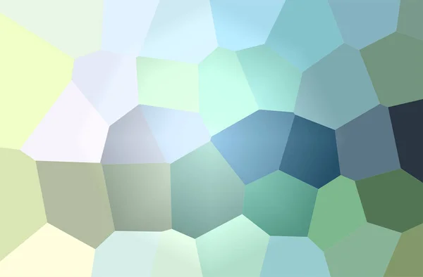 Illustration Gröna Och Blå Giant Hexagon Horisontella Bakgrund Digitalt Genererade — Stockfoto