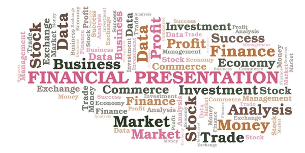 Financial Presentation Word Cloud Wordcloud Made Text Only — Stock Photo, Image
