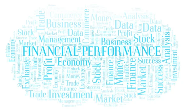 Financial Performance word cloud, wordcloud made with text only.