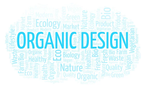 Organic Design Word Cloud Wordcloud Текстом — стоковое фото