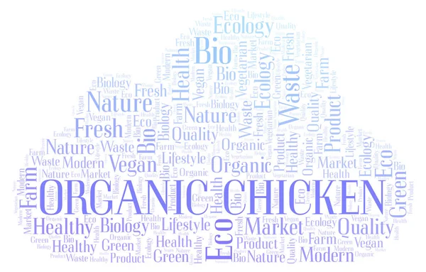 Organic Chicken Word Cloud Wordcloud Made Text Only — Stock Photo, Image