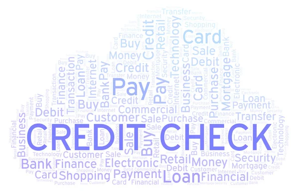 Credit Check word cloud. Wordcloud made with text only.