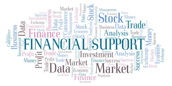 Financial Support word cloud, wordcloud made with text only.