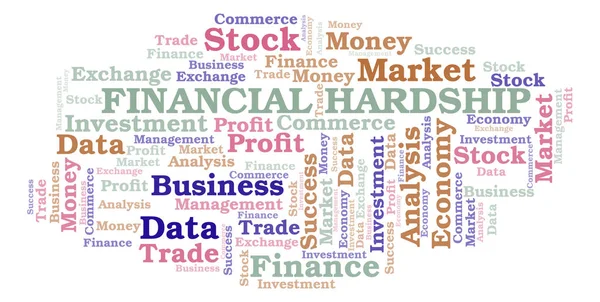Financial Hardship Word Cloud Wordcloud Made Text Only — Stock Photo, Image