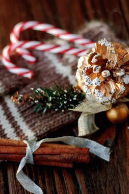 Noel dekorasyon - yün mitten Noel aksesuarlar ile