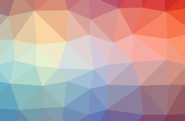 Soyut düşük poli mavi yatay arkaplan çizimi