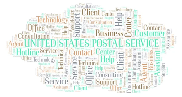 United States Postal Service Word Cloud Wordcloud Made Text Only — Stock Photo, Image