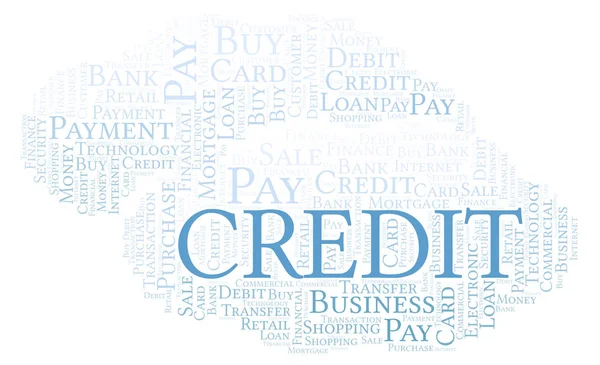 Credit Word Cloud Wordcloud Made Text Only — Stock Photo, Image