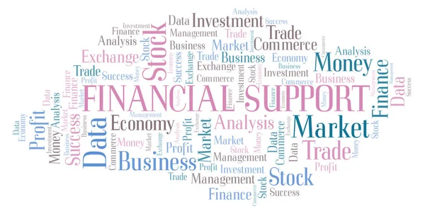 Financial Support word cloud, wordcloud made with text only.