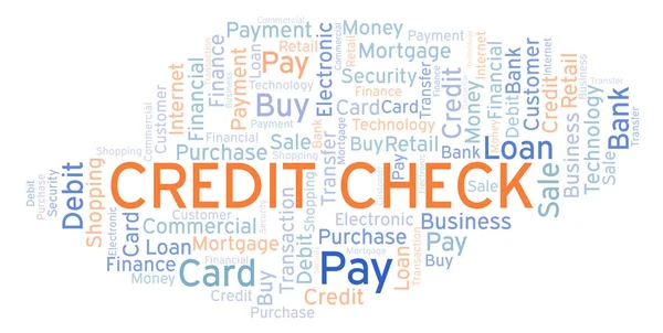 Credit Check Word Cloud Wordcloud Made Text Only — Stock Photo, Image