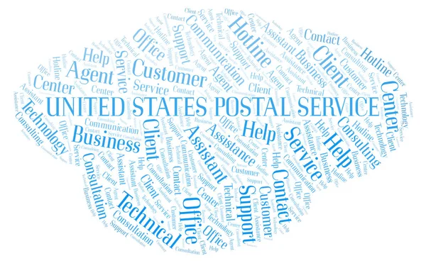 United States Postal Service Word Cloud Wordcloud Made Text Only — Stock Photo, Image