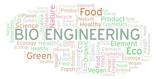 Nuvem Palavras Bio Engineering Wordcloud Feito Apenas Com Texto — Fotografia de Stock