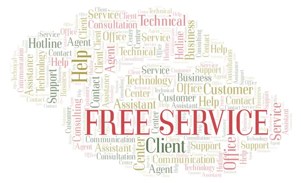 Free Service word cloud. Wordcloud made with text only.
