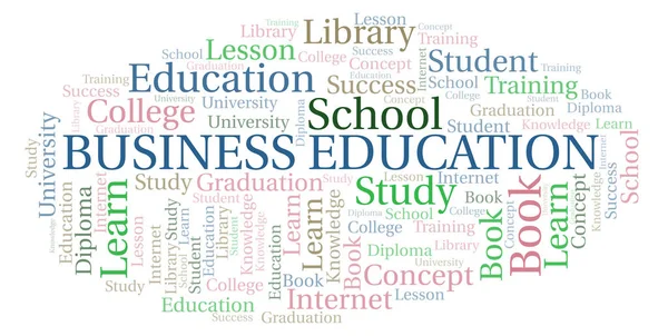 Business Education Word Cloud Wordcloud Made Text Only — Stock Photo, Image