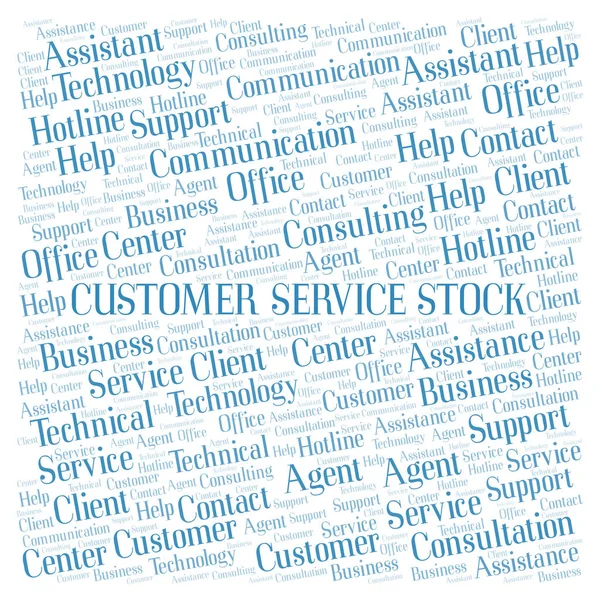 Customer Service Stock Word Cloud Wordcloud Made Text Only — Stock Photo, Image