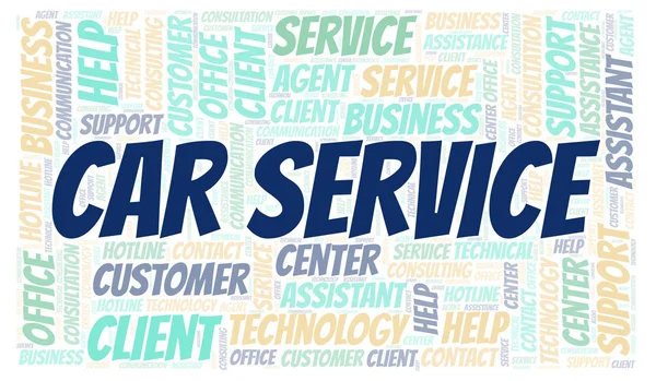 Car Service Word Cloud Wordcloud Made Text Only — Stock Photo, Image