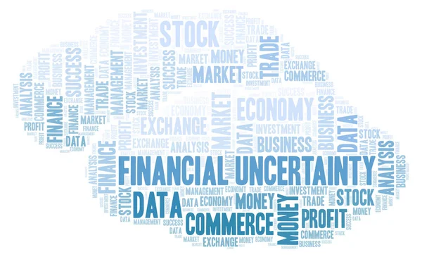 Finansiell Osäkerhet Word Cloud Wordcloud Gjorda Med Endast Text — Stockfoto